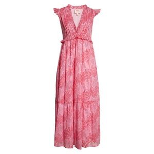 Banjanan Constance Dress in Maiden Grass Raspberry Rose